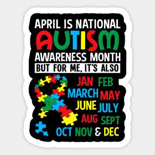 April Is National Autism Awareness Sticker